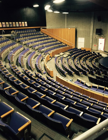 Style: Unscripted  Color: Talk Show - Carpet Tile Installation at Mount Wachusett Communtiy College Auditorium